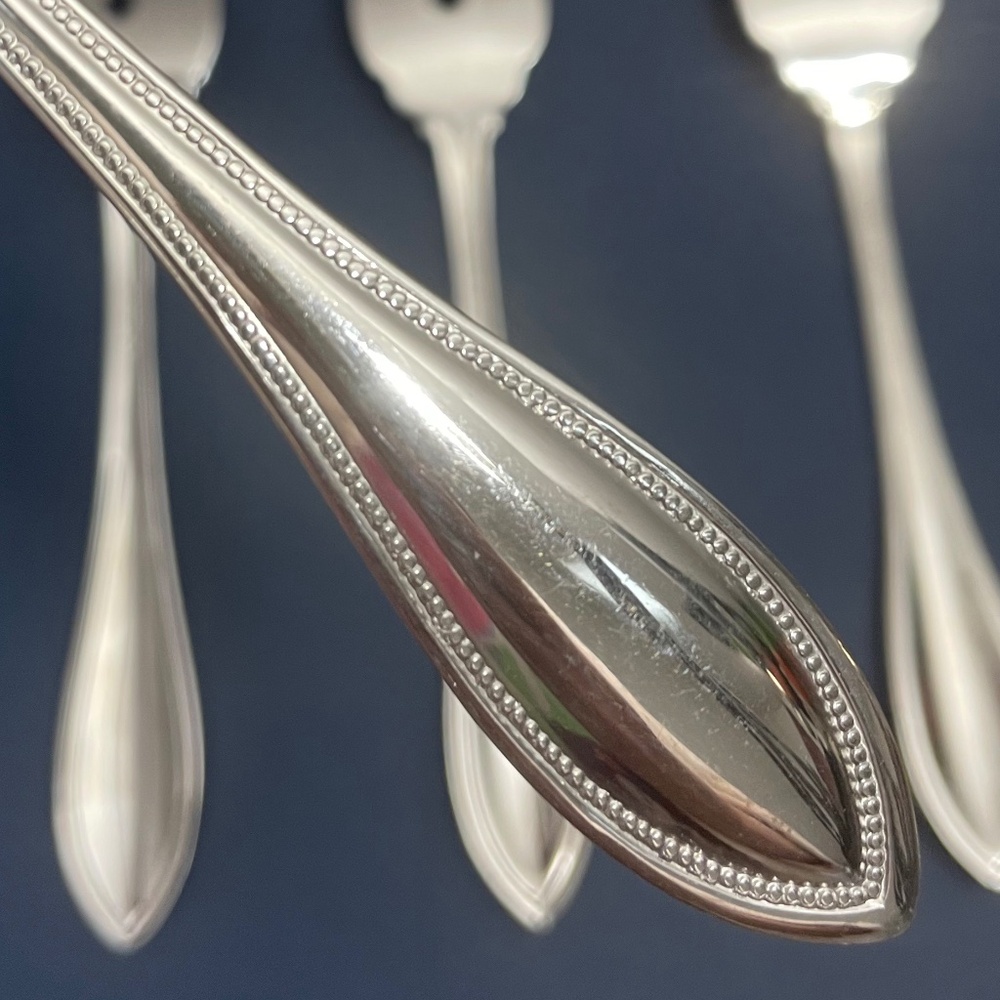 Oneida Arbor American Harmony 4 Salad Dessert Forks Stainless Flatware USA